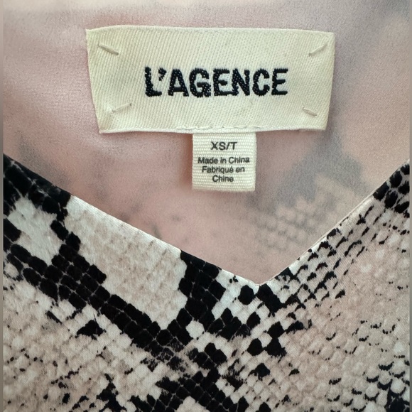 L'AGENCE Jane Silk Camisole Tank Top | Python Animal Print  |Women’s Size XS - Picture 7 of 8